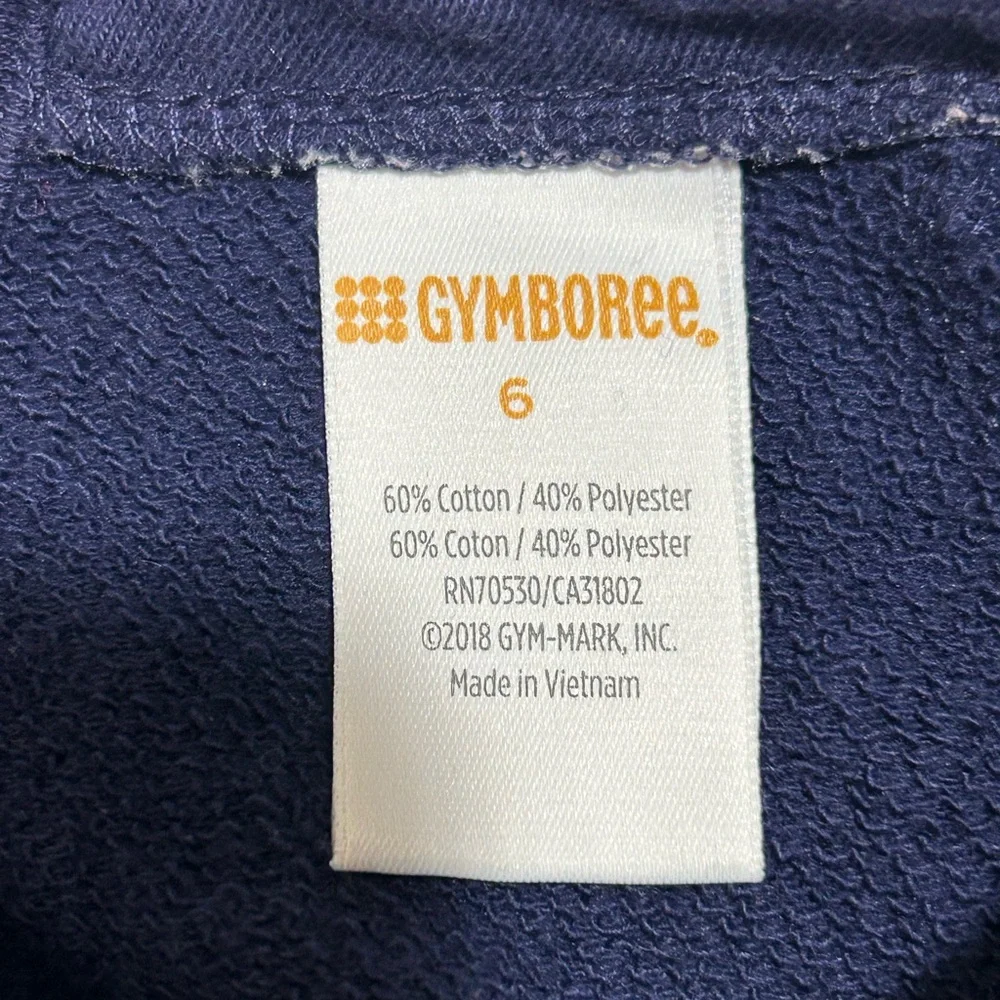 Gymboree Girls Size 6 Navy Blue Multi Stars Short Sleeve Sweatshirt Skater Dress